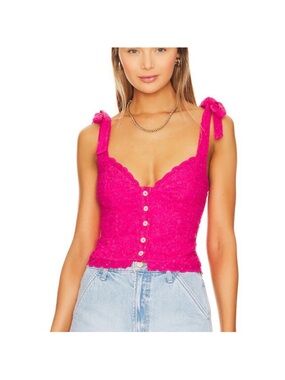 MAJORELLE button tank top